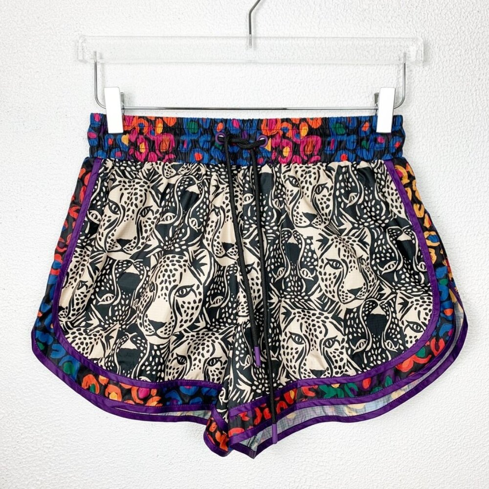 FARM Rio | Midnight Leopard Drawstring Active Shorts